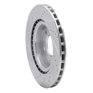 Land Rover Discovery Brake Rotor (1) - Rear Right - R1 Concepts - Drilled & Slotted - Silver - `18-`20